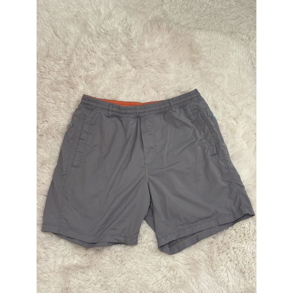 Birddogs Shorts Mens L Gray Lined Stretch Zip Pockets Gym Golf Performance